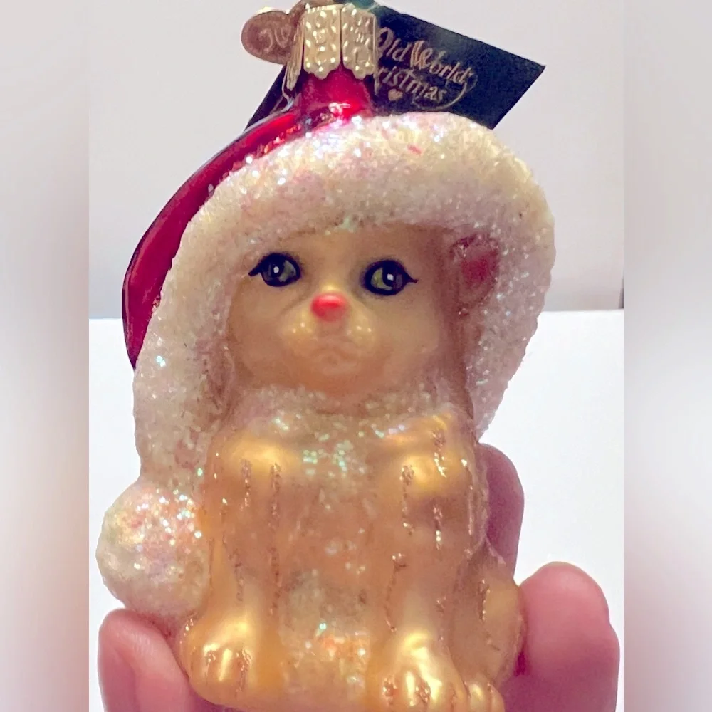 Old World Christmas Santa’s  Kitten Christmas Ornament